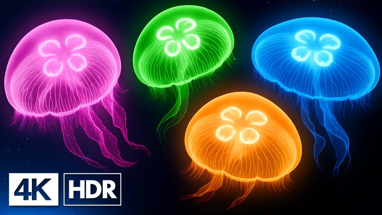 Amazing Moon Jellyfish Aquarium in 4K HDR 60fps - Video Download